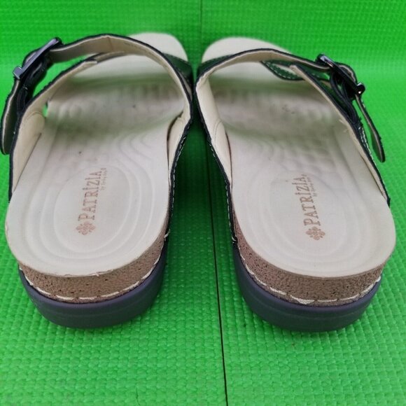 ✅Patrizia Spring Step WILDLAND Black Wedge Slide Slip On Strap Sandal Womens 37 - Picture 6 of 16